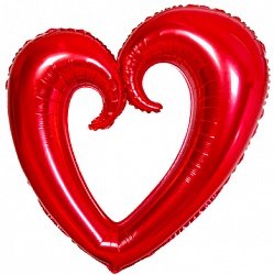 Фольгированный шар красное сердце